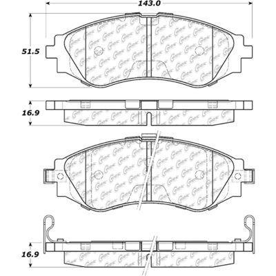 Posi Quiet Extended Wear Brake Pads with Shims and Hardware , Posi Quiet 106.07970
