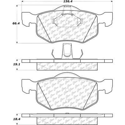 Posi Quiet Extended Wear Brake Pads with Shims and Hardware , Posi Quiet 106.08430