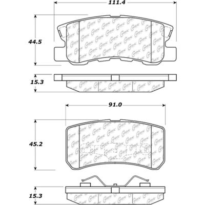 Posi Quiet Extended Wear Brake Pads with Shims and Hardware , Posi Quiet 106.08680