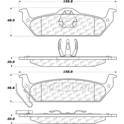 Posi Quiet Extended Wear Brake Pads with Shims and Hardware , Posi Quiet 106.09630