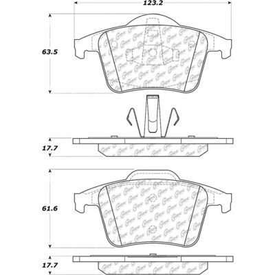 Posi Quiet Extended Wear Brake Pads with Shims and Hardware , Posi Quiet 106.09800