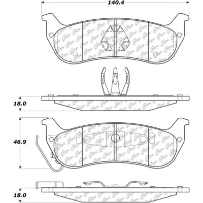 Posi Quiet Extended Wear Brake Pads with Shims and Hardware , Posi Quiet 106.09980