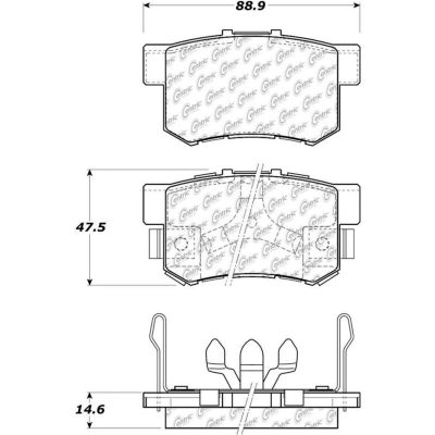 Posi Quiet Extended Wear Brake Pads with Shims and Hardware , Posi Quiet 106.10860