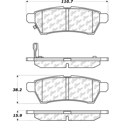 Posi Quiet Extended Wear Brake Pads with Shims and Hardware , Posi Quiet 106.11000