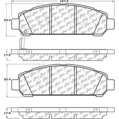 Posi Quiet Extended Wear Brake Pads with Shims and Hardware , Posi Quiet 106.14010