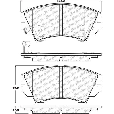 Posi Quiet Extended Wear Brake Pads with Shims and Hardware , Posi Quiet 106.14040
