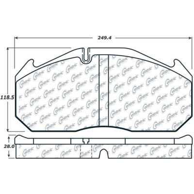 Posi Quiet Heavy Duty 23K Pad Air Disc Meritor D Elsa 1 , Posi Quiet 106.14070