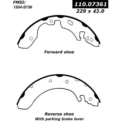 Centric Parts 111.07361 Brake Shoe Centric Parts 111.07361 Brake Shoe