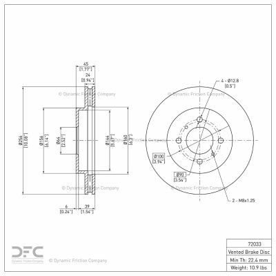 Dynamic Friction Company Disc Brake Rotor 600-72053 1 Dynamic Friction Company Disc Brake Rotor 600-72053 1