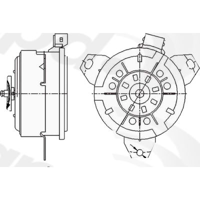 Engine Cooling Fan Motor, Global Parts 631100