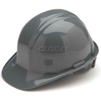 Gray Cap Style 4 Point Ratchet Suspension Hard Hat - Pkg Qty 16