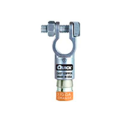 Quick Cable 5020-005N Straight Clamp Negative, 2/0 Gauge, 5 Pcs