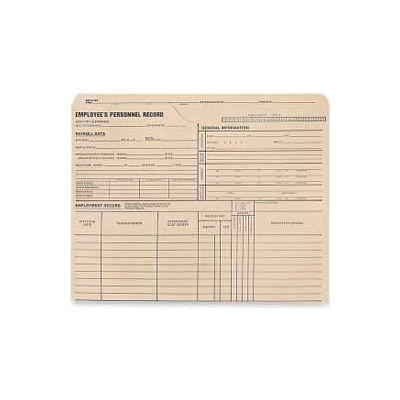 Quality Park® Employee's Personnel Record Jacket, 9-1/2" x 11-3/4", Manila, 100 Jackets/Box