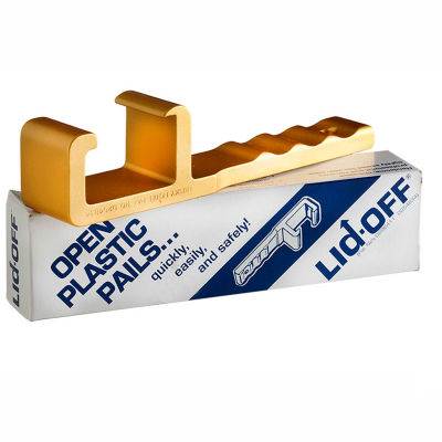 Qorpak MET-08918 Heavy Duty Anodized Gold Lid-Off Plastic Pail Opener