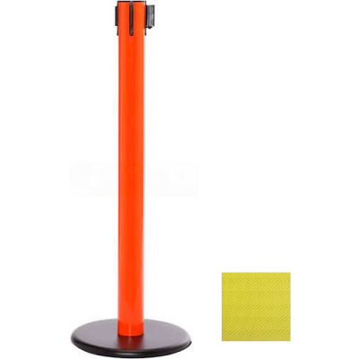 Orange Post Safety Barrier, 16 Ft., Yellow Belt