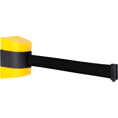 WallPro 450 Yellow Wall Mount Retracting Barrier, 20' Black Belt