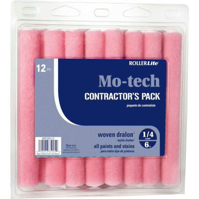 RollerLite 6" x 1/4" Shed-Resistant Motech Mini Roller Cover, 12/Pack 10/Case - 6MT025-12