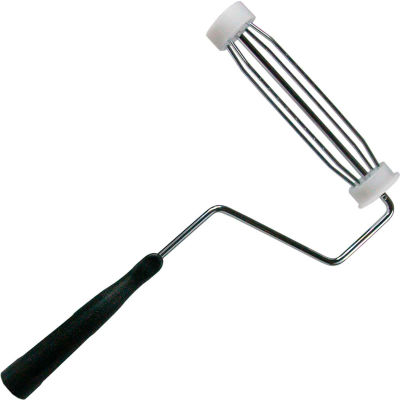 RollerLite 7" 4-Wire Cage Frame Threaded Black Handle 5/16" Shaft, 24/Case - 700-014
