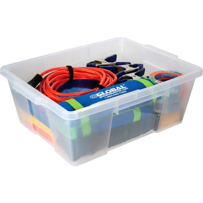Quantum Heavy-Duty Latch Container LC191507-CL - 21"L x 15-7/8"W x 7-3/4"H Clear - Pkg Qty 6