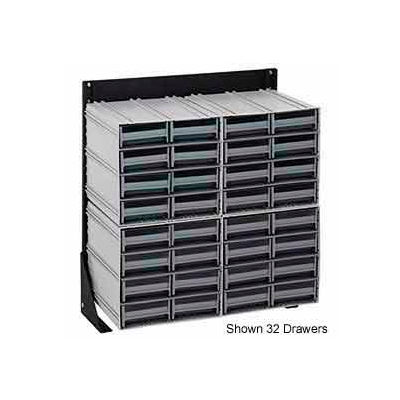 Quantum QIC-148-161 48"H Single Sided Floor Stand with 128 Gray Drawer Interlocking Storage Cabinet