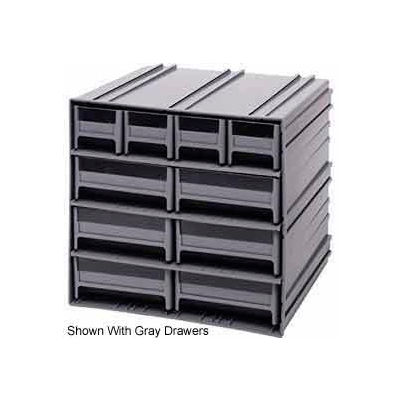 Quantum Interlocking Storage Cabinet QIC-4163 - 11-3/4"Wx11-3/8"Dx11"H - 10 Blue Drawers