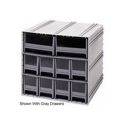 Quantum Interlocking Storage Cabinet QIC-8224 - 11-3/4"Wx11-3/8"Dx11"H - 10 Red Drawers