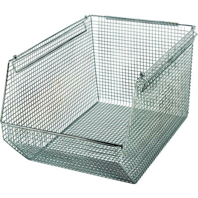 Quantum Chrome Wire Mesh Bin QMB560C 11"W x 18-1/2"D x 10-1/4"H - Pkg Qty 5