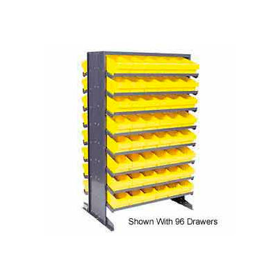 Quantum QPRD-567 Double Sided Rack 24"x36"x60" with 88 Yellow Euro Drawers