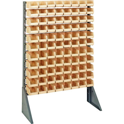 Quantum QRU-12S-220-96 Single Sided 12 Rail Unit With 96 QUS220 Ultra Stack & Hang Bins, Ivory