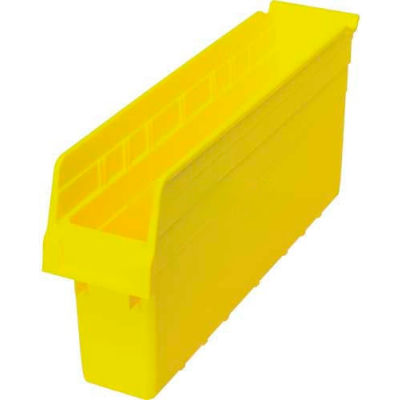 Plastic Nesting Storage Shelf Bin QSB803 4-3/8"W x 17-7/8"D x 8"H Yellow - Pkg Qty 20