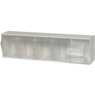 Quantum Tip Out Storage Bin QTB305 - 5 Compartments White