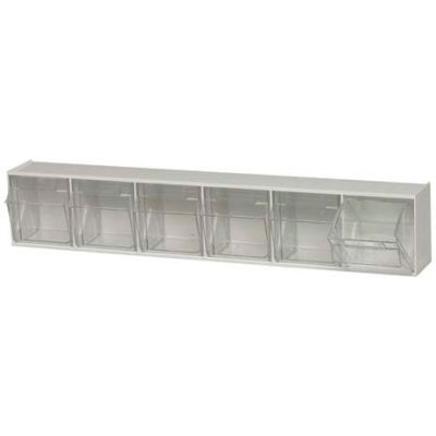 Quantum Tip Out Storage Bin QTB306 - 6 Compartments White