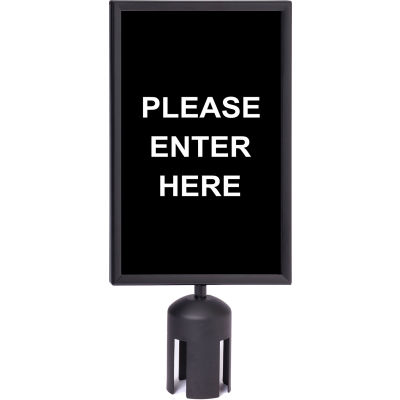Queue Sign - Please Enter Here - Double Sided - 7" x 11"