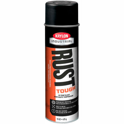 Krylon Industrial Rust Tough High Heat Paint Black - K00769007 - Pkg Qty 6