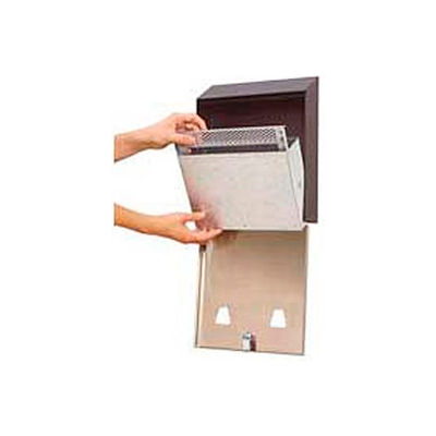 Wall Mount Urn W/Lock, Black, 10"W x 12.5"H x 3"Dp