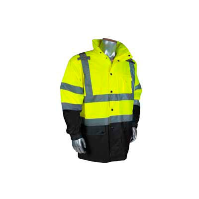 Radians RW30-3Z1Y General Purpose Rain Jacket, Hi-Viz Lime, L