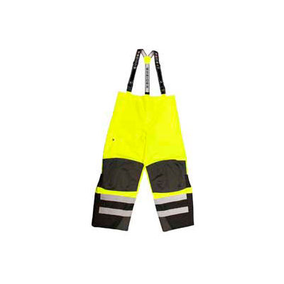 Radians RW32-EZ1Y Heavy Duty Rip Stop Waterproof & Breathable Pants W/Bib, Hi-Viz Lime, 5XL