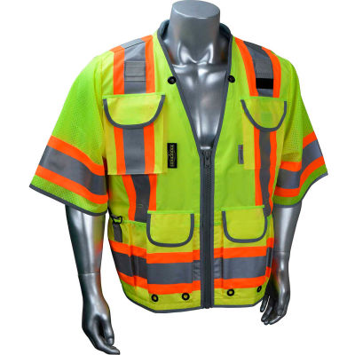 Radians® Type R Class 3 Heavy Duty Engineer Vest, Green, XL, SV55-3ZGD-XL