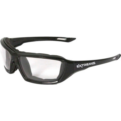 Radians® XT1-11 Extremis Foam Lined Frame Safety Glasses, Clear A/F Lens, Black Frame