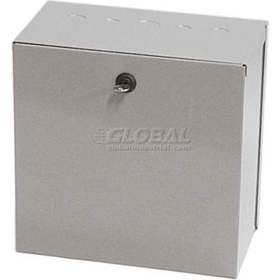 RIB® NEMA 1 Enclosure MH3300K, 12.5"H x 12.5"W x 7"D, W/Keylock, 18 Ga. Steel