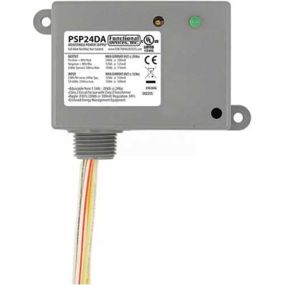 RIB® DC Power Supply PSP24DA, Enclosed, Non-Isolated, Linear, 24VAC To 1.5-28VDC, Adj. Output