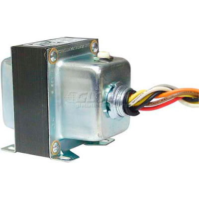 RIB® Transformer TR50VA015, 50VA, 480/277/240/208/120-24V, 1 Hub, Foot Mount, Circuit Breaker