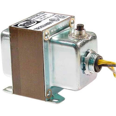 RIB® Transformer TR75VA001, 75VA, 120-24V, Single Hub, Foot Mount, Circuit Breaker