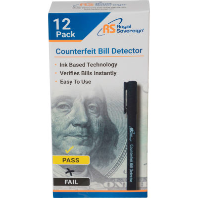 Royal Sovereign® RCD-1812-RS Counterfeit Pens - Package Quantity of 12