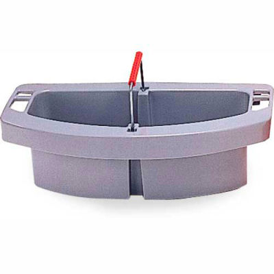 Rubbermaid® 2-Compartment Maid Carry Caddy 16" x 9" x 5", Gray - RCP2649GRA - Pkg Qty 4