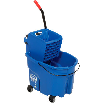 Rubbermaid WaveBrake® 2.0 Side Press Mop Bucket & Wringer Combo 26-35 Qt. - Blue