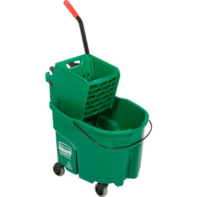 Rubbermaid WaveBrake® 2.0 Side Press Mop Bucket & Wringer Combo 26-35 Qt. - Green