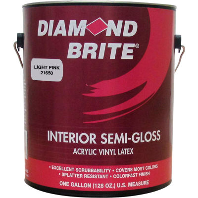 Diamond Brite Interior Semi-Gloss Paint, Pretty Pink Gallon Pail 1/Case - 21650-1