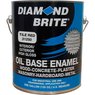 Diamond Brite Oil Enamel Paint, Tile Red Gallon Pail 1/Case - 31250-1