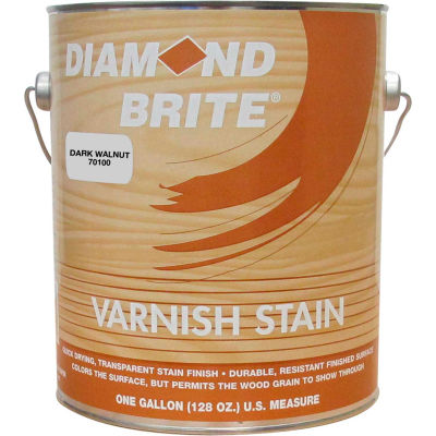 Diamond Brite Oil Varnish Stain Paint, Dark Walnut Gallon Pail 1/Case - 70100-1